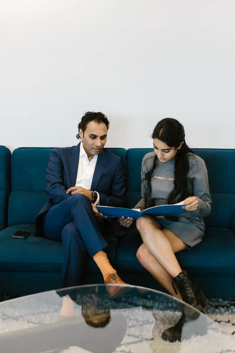 Client consultation with a chartered accountant
